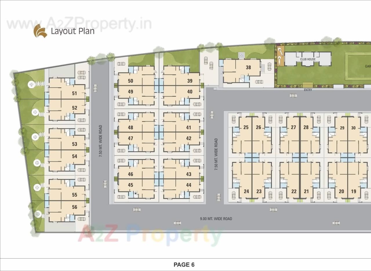 Layout of real estate project Sharnam Villa located at Kathwada, Ahmedabad, Gujarat