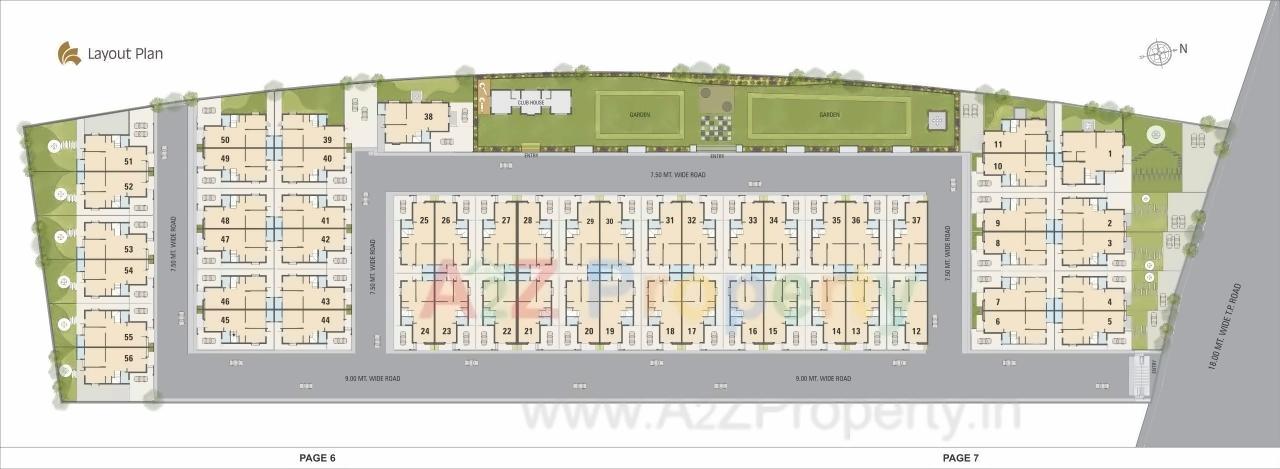 Layout of real estate project Sharnam Villa located at Kathwada, Ahmedabad, Gujarat
