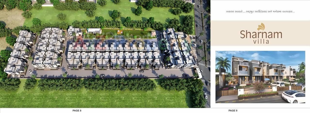 3D Elevation of real estate project Sharnam Villa located at Kathwada, Ahmedabad, Gujarat