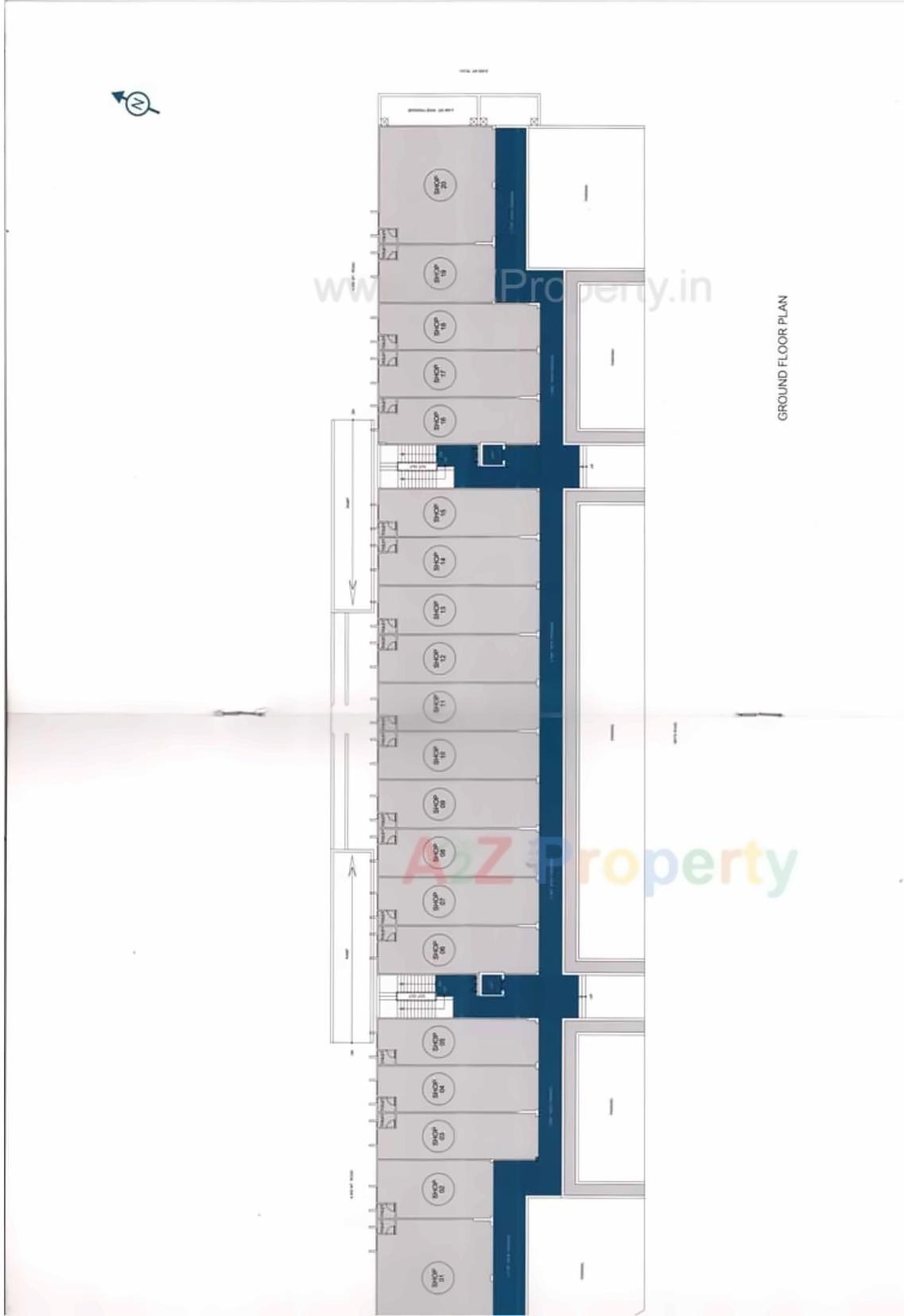 Layout of real estate project Shashwat Business Park located at Rakhial, Ahmedabad, Gujarat