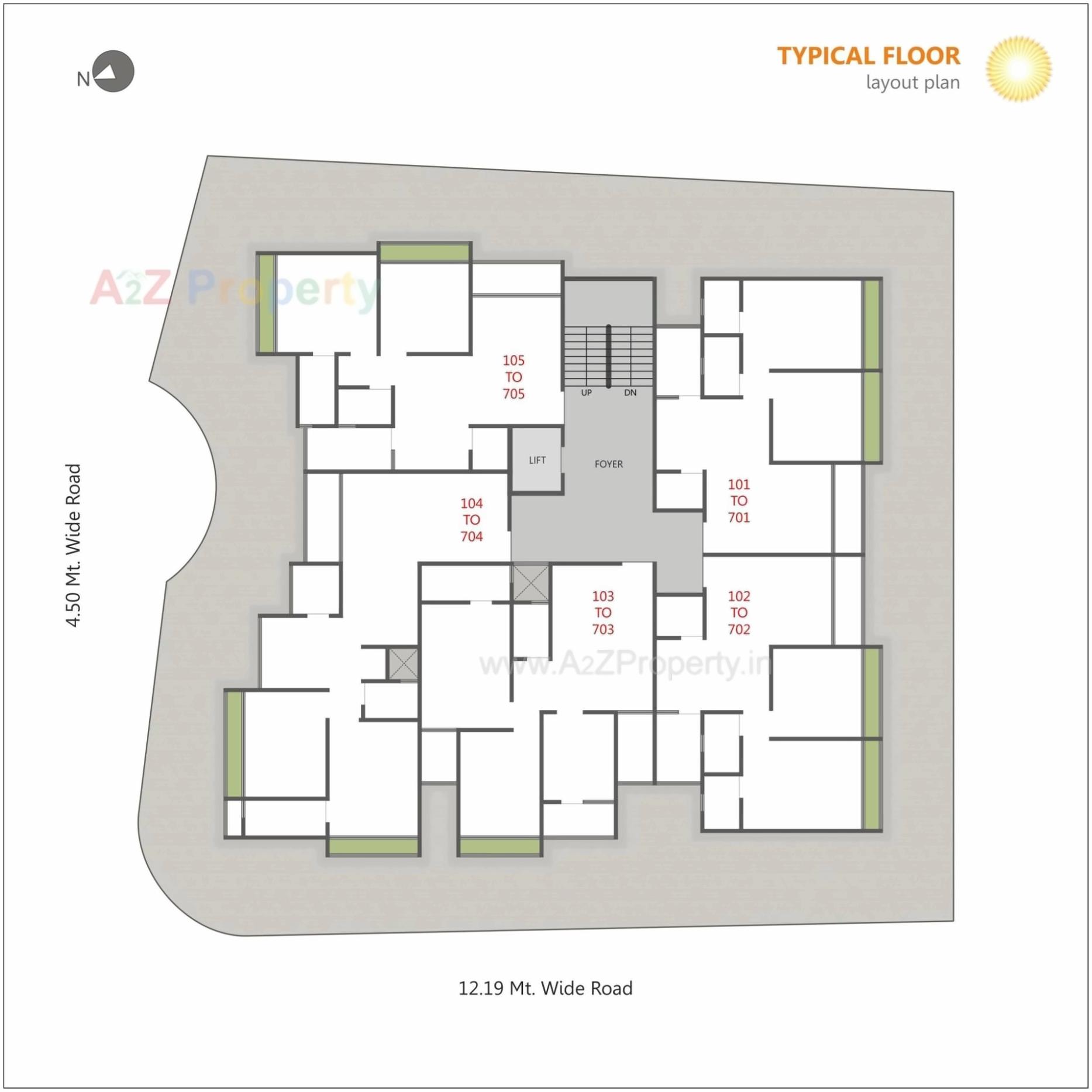 Layout of real estate project Shashwat Elegance located at Sabarmati, Ahmedabad, Gujarat