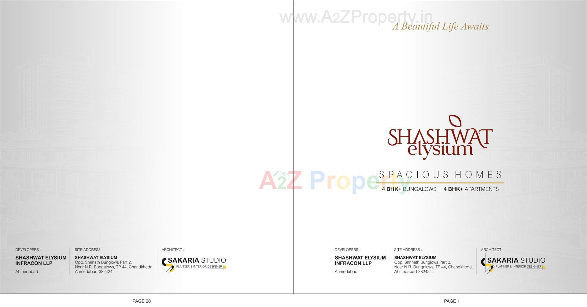  of real estate project Shashwat Elysium located at Chandkheda, Ahmedabad, Gujarat