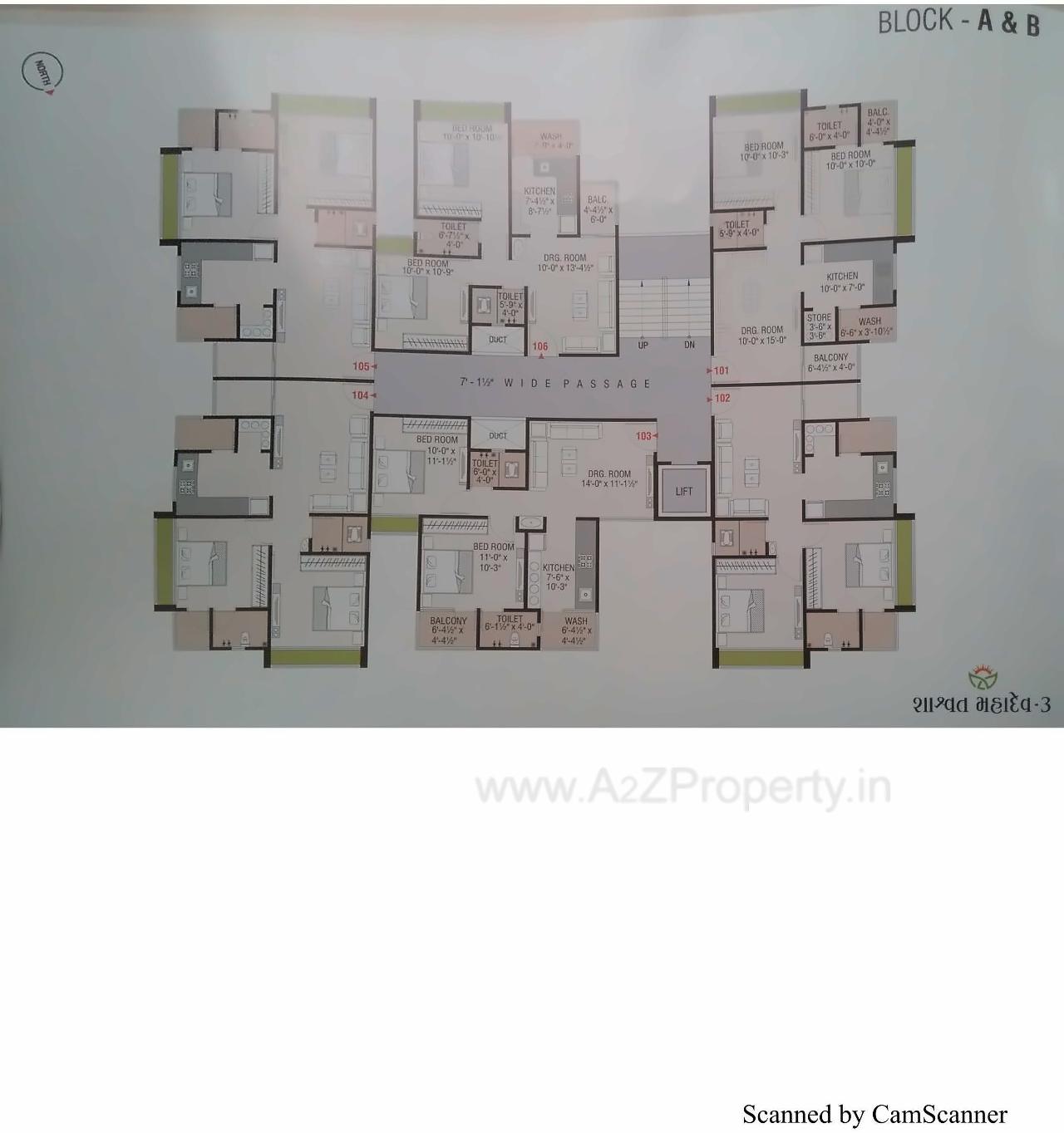 Layout of real estate project Shashwat Mahadev located at Vastral, Ahmedabad, Gujarat