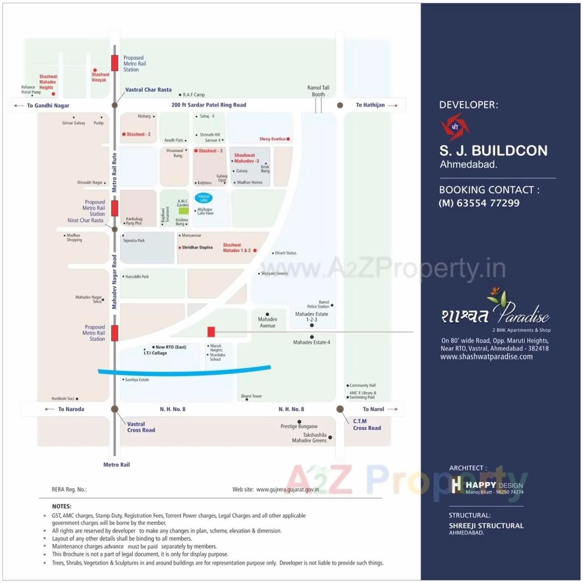  of real estate project Shashwat Paradise located at Vastral, Ahmedabad, Gujarat