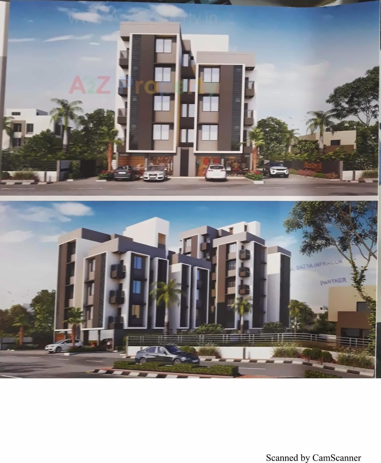 3D Elevation of real estate project Shashwat Residency located at Ognaj, Ahmedabad, Gujarat