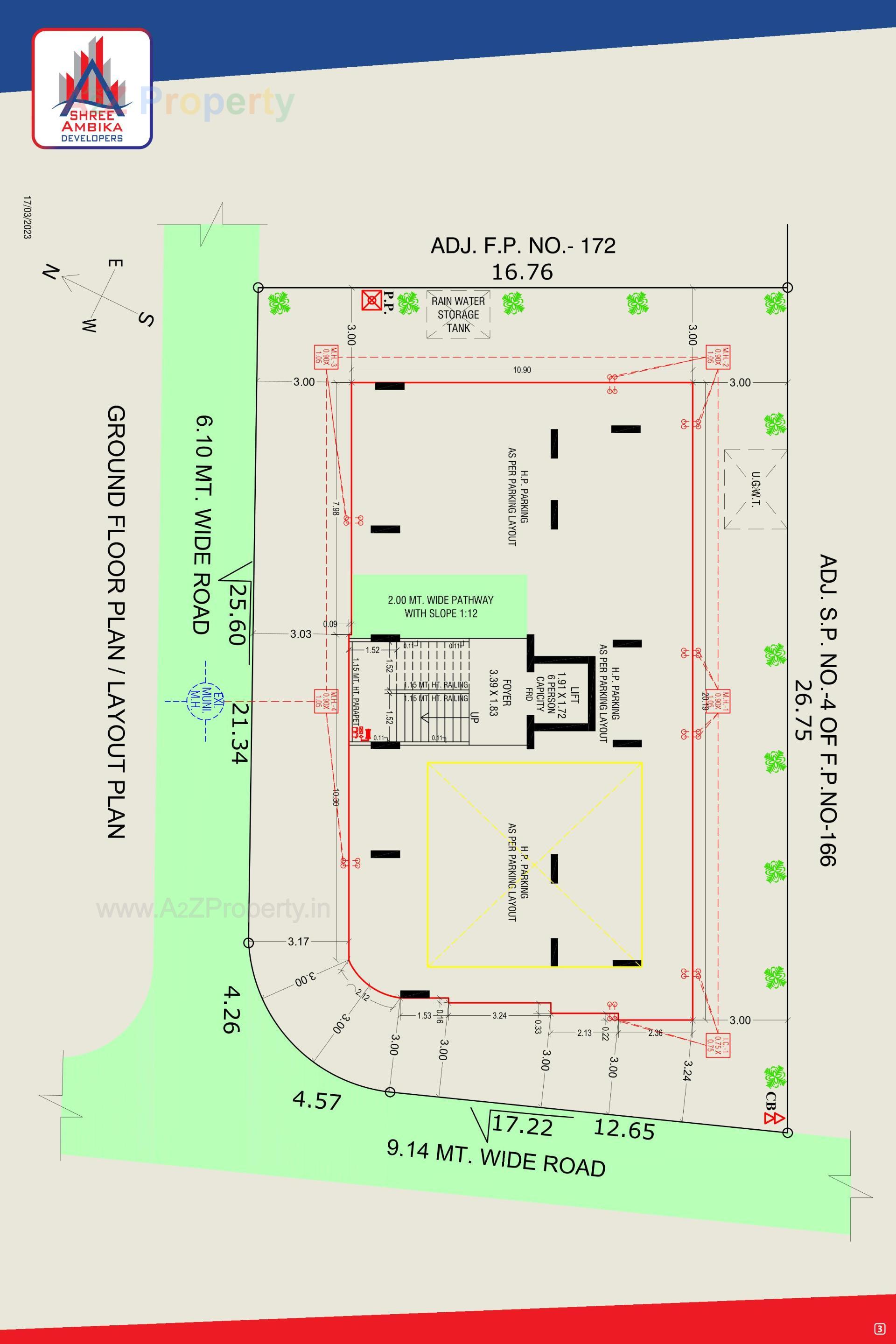 Layout of real estate project Shatrunjay Hills located at Paldi, Ahmedabad, Gujarat