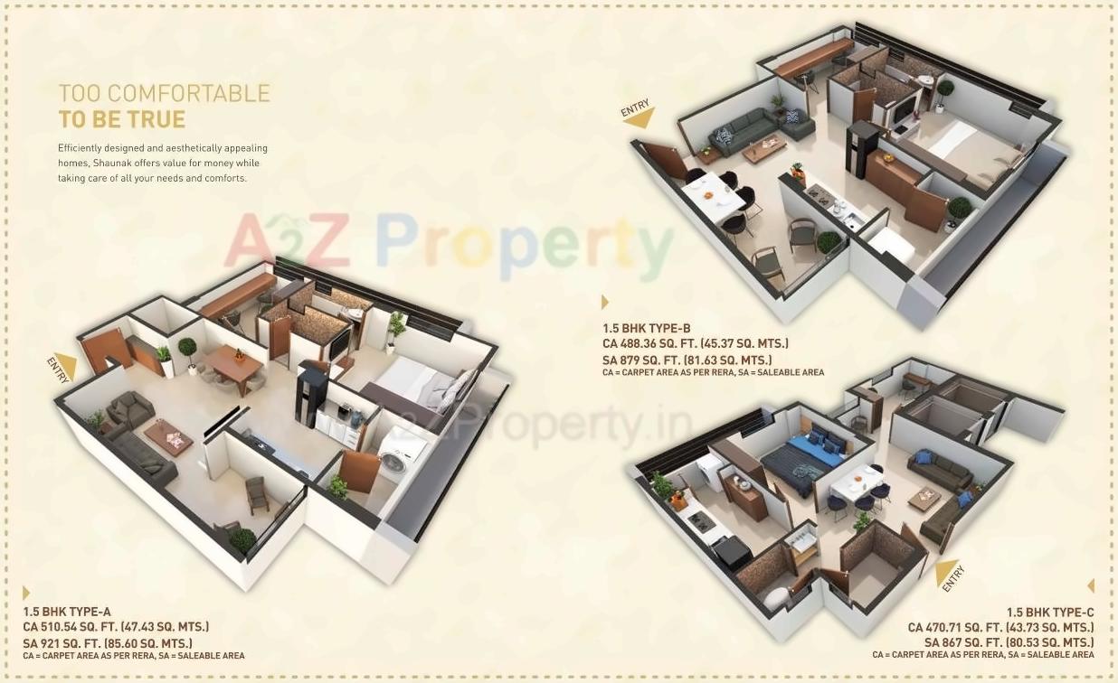 Layout of real estate project Shaunak Apartments located at Vejalpur, Ahmedabad, Gujarat
