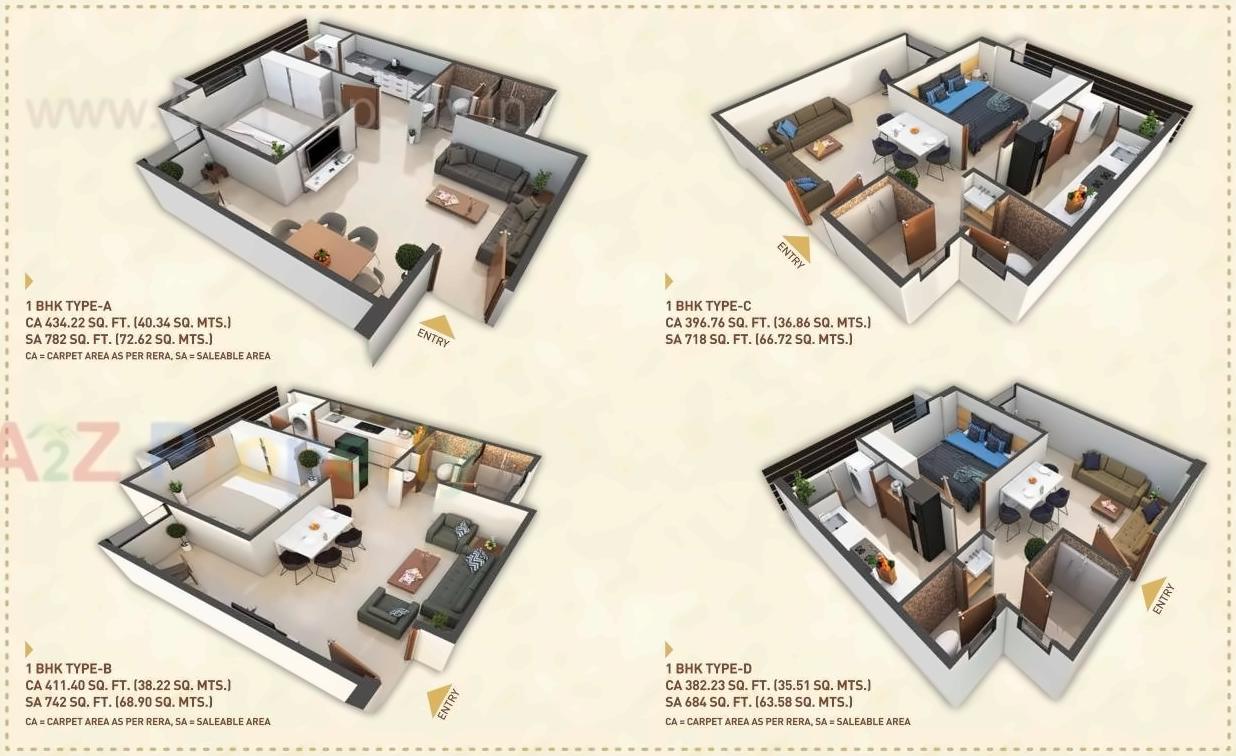 Layout of real estate project Shaunak Apartments located at Vejalpur, Ahmedabad, Gujarat