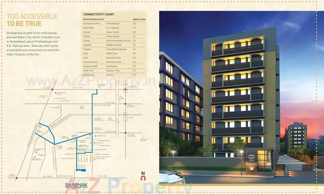  of real estate project Shaunak Apartments located at Vejalpur, Ahmedabad, Gujarat