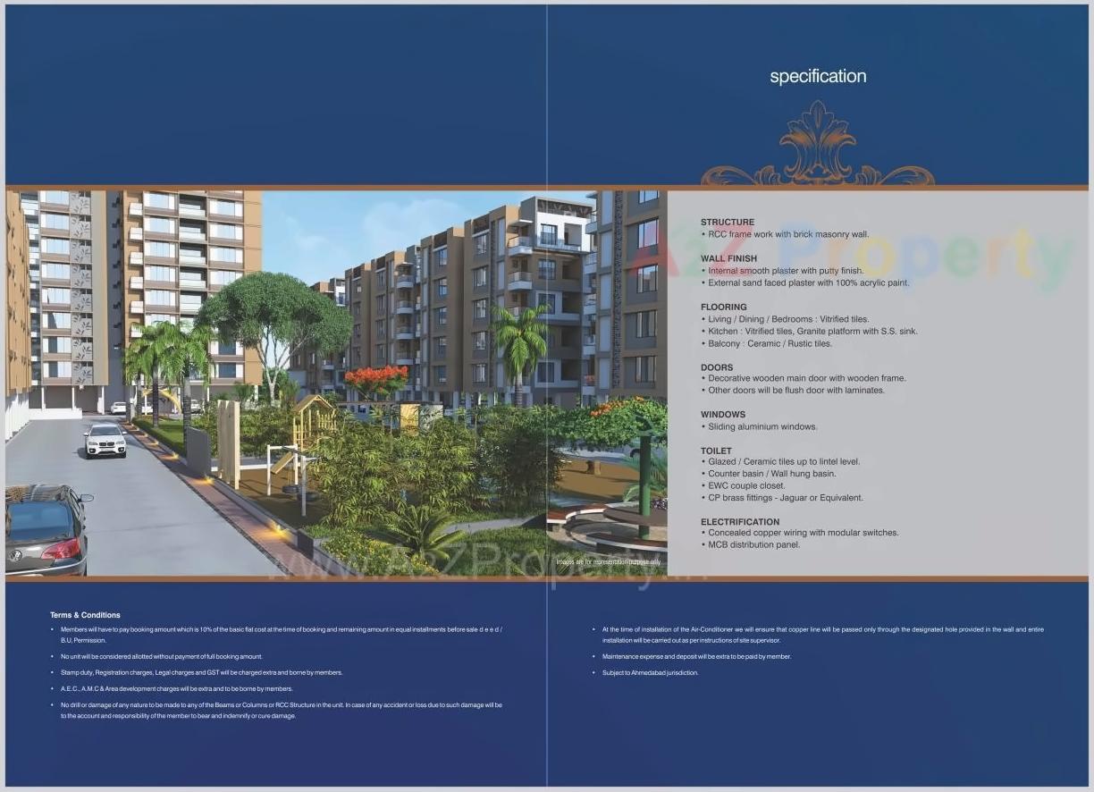 3D Elevation of real estate project Shayona Aagman   Block D To O located at Gota, Ahmedabad, Gujarat