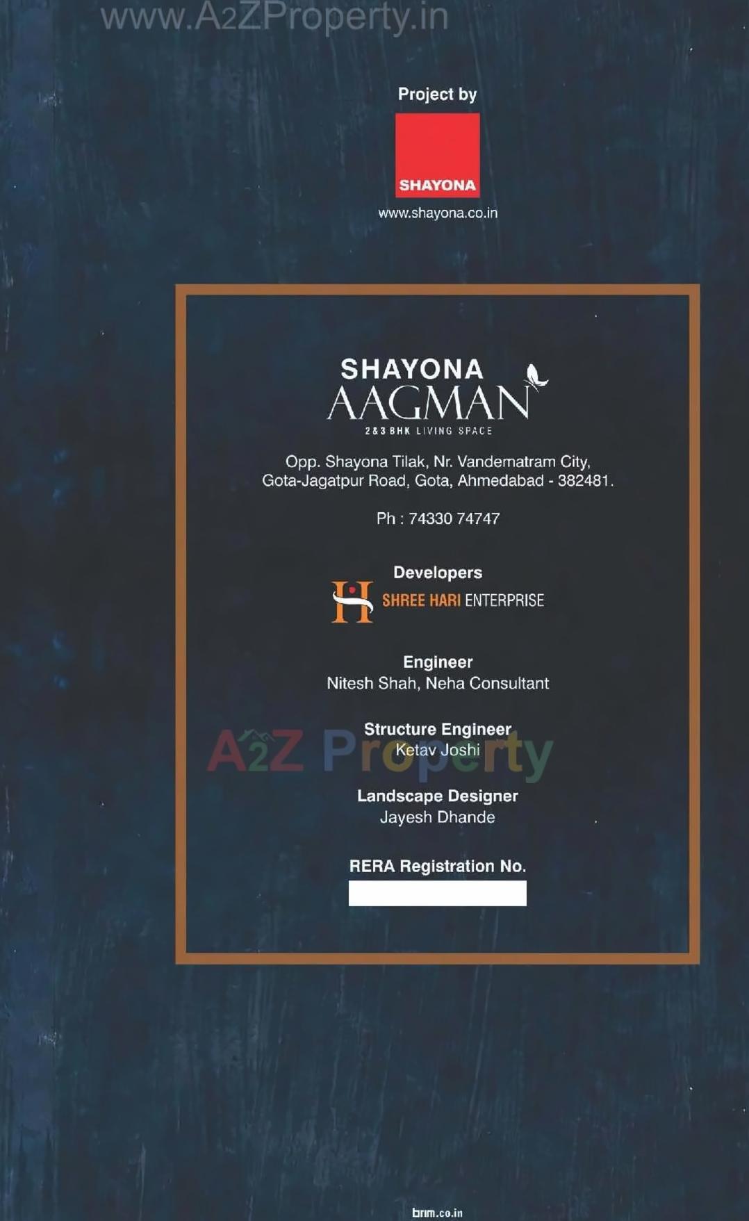  of real estate project Shayona Aagman   Block D To O located at Gota, Ahmedabad, Gujarat