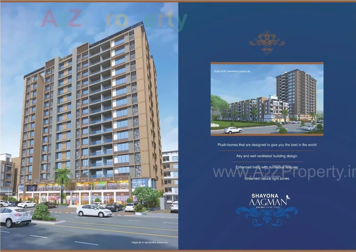 3D Elevation of real estate project Shayona Aagman Block located at Gota, Ahmedabad, Gujarat
