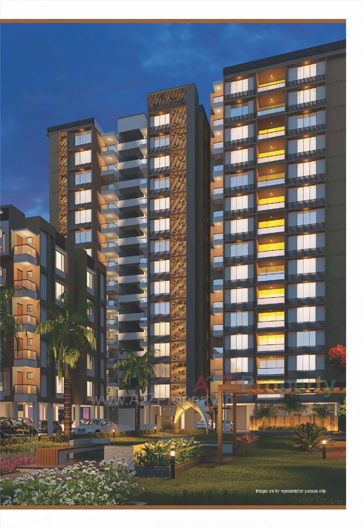 3D Elevation of real estate project Shayona Aagman Block located at Gota, Ahmedabad, Gujarat