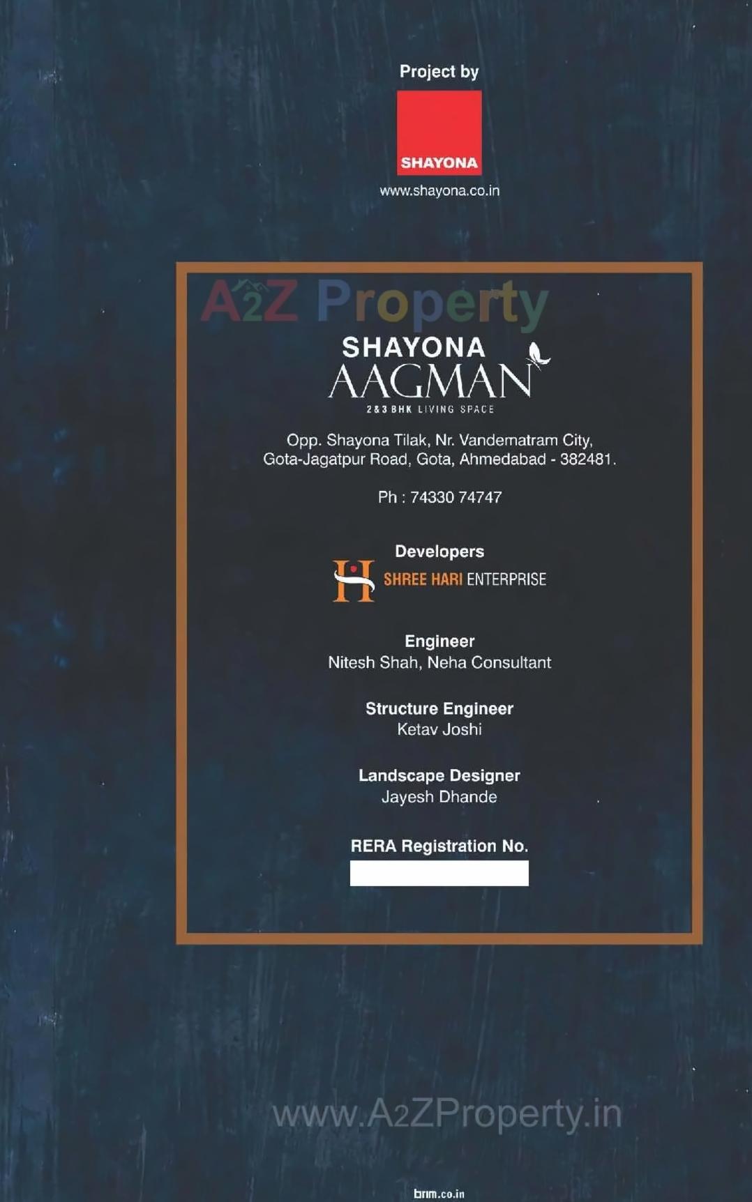  of real estate project Shayona Aagman Block located at Gota, Ahmedabad, Gujarat