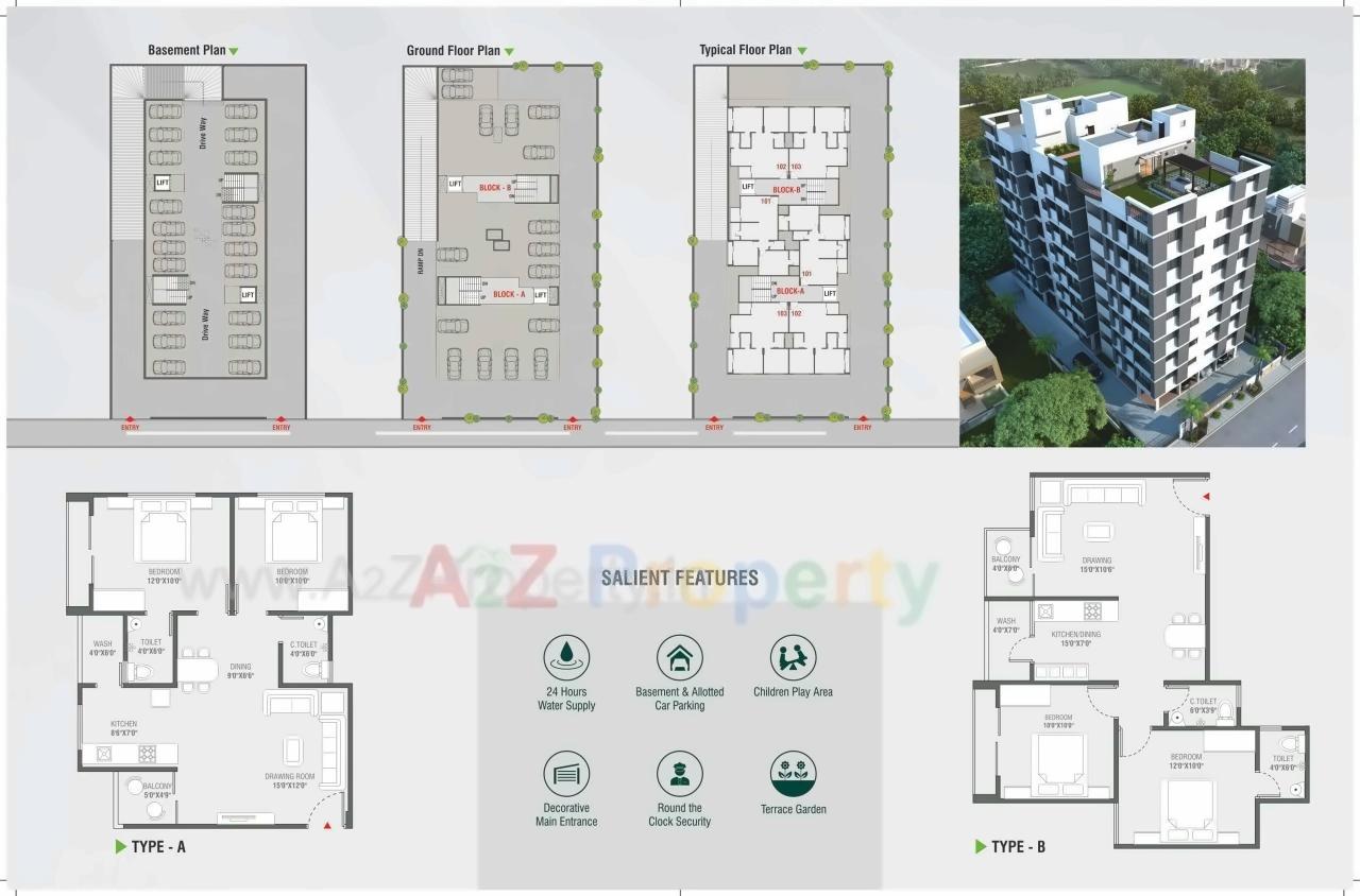 Layout of real estate project Shayona Peak located at Chenpur, Ahmedabad, Gujarat