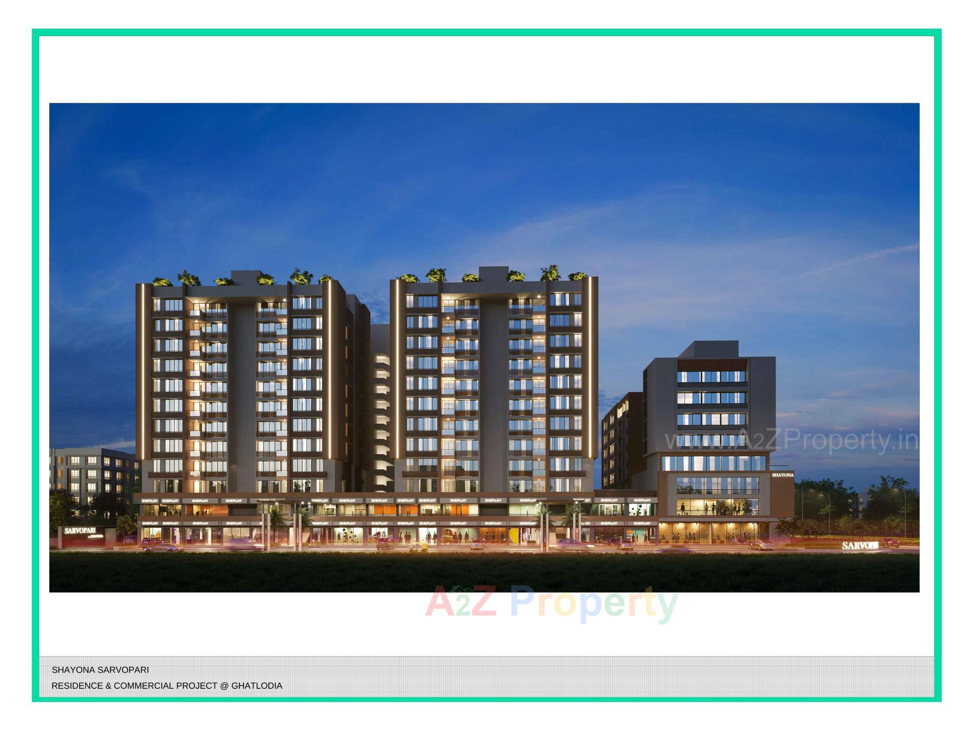 3D Elevation of real estate project Shayona Sarvopari located at Chandlodia, Ahmedabad, Gujarat