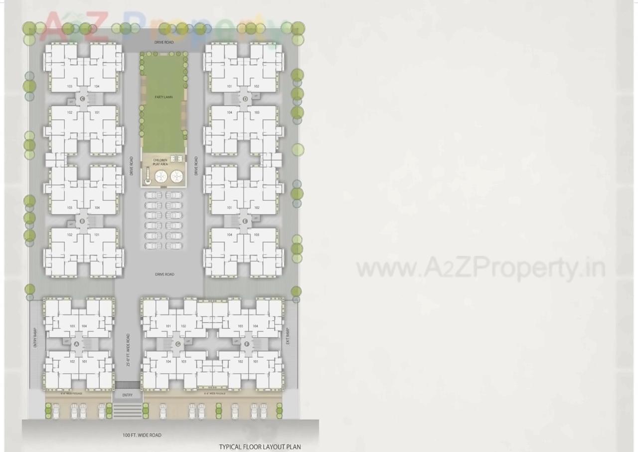 Layout of real estate project Shayona Shikhar located at Gota, Ahmedabad, Gujarat