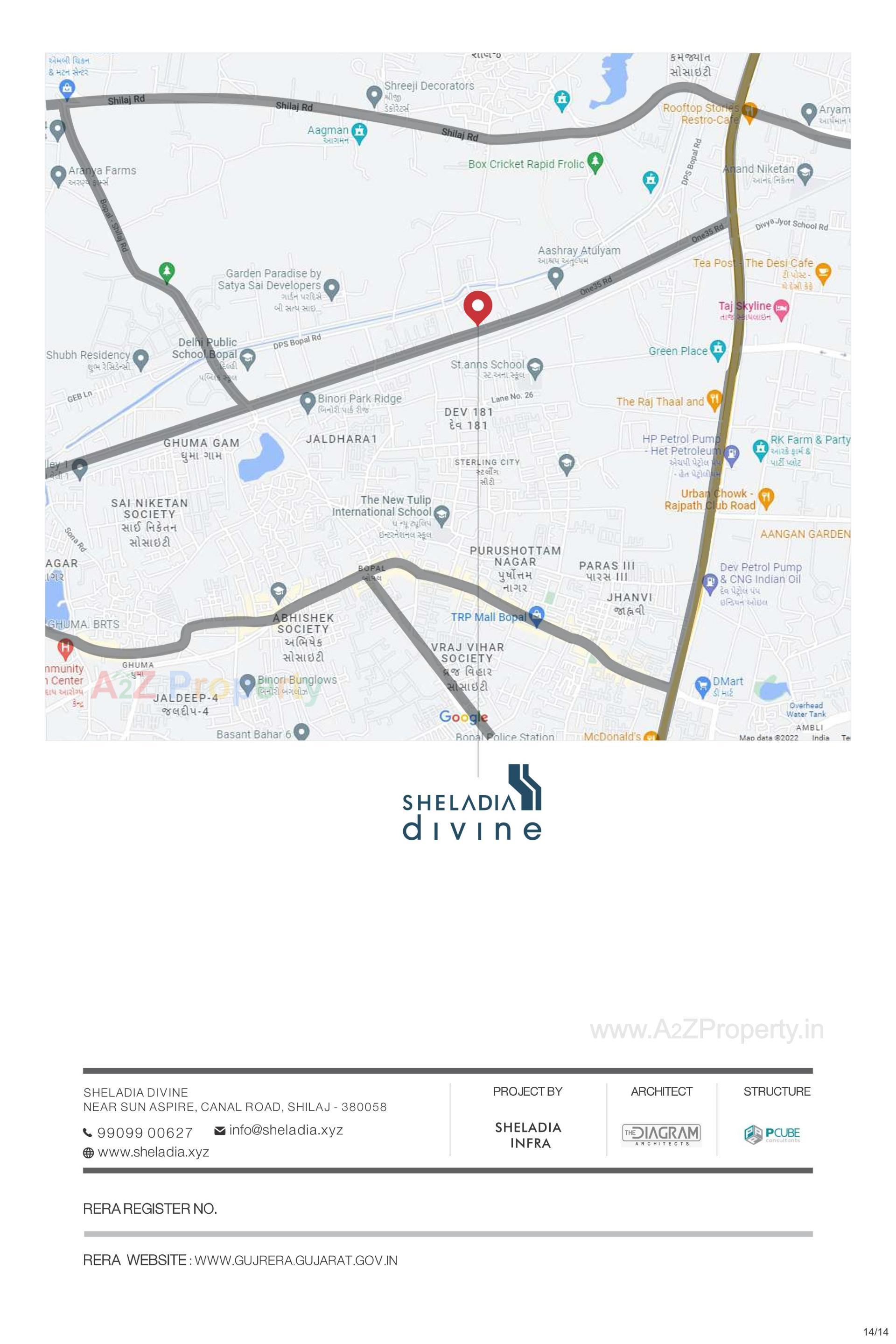  of real estate project Sheladia Divine located at Bopal, Ahmedabad, Gujarat