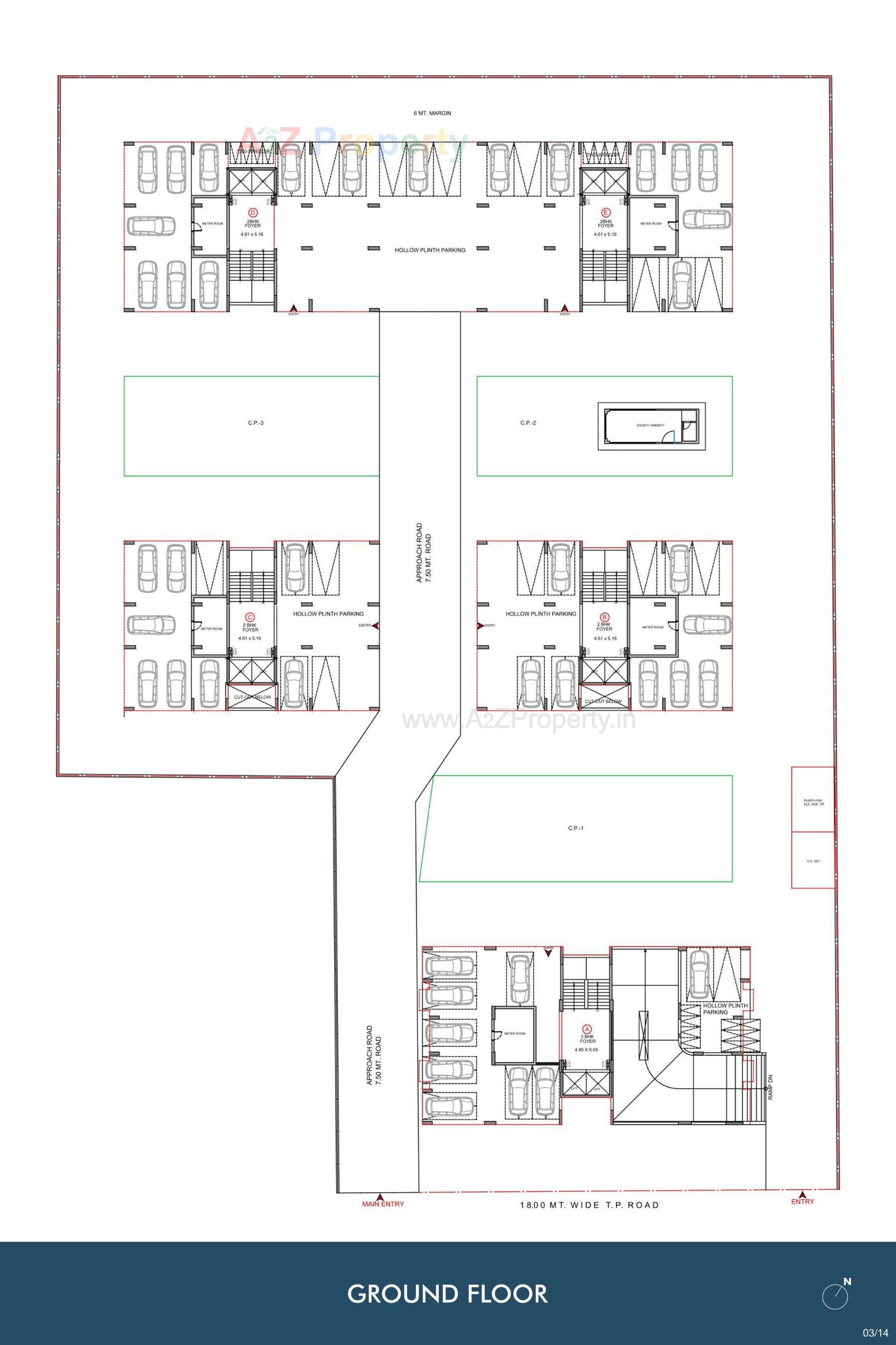 Layout of real estate project Sheladia Divine located at Bopal, Ahmedabad, Gujarat