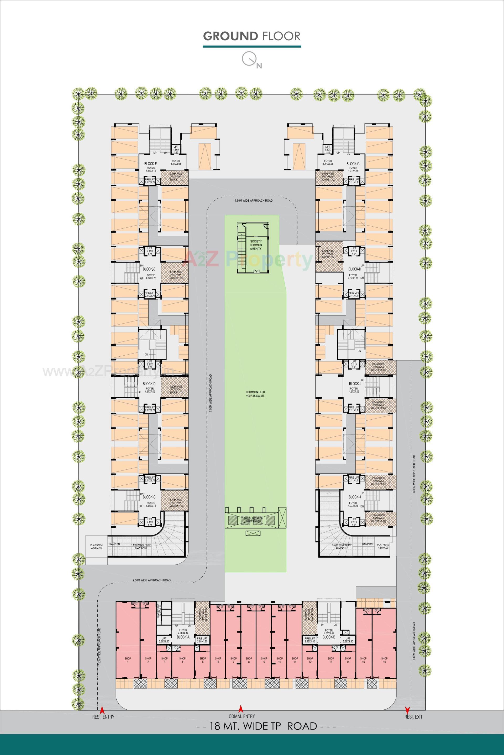 Layout of real estate project Sheladia Eris located at Shela, Ahmedabad, Gujarat