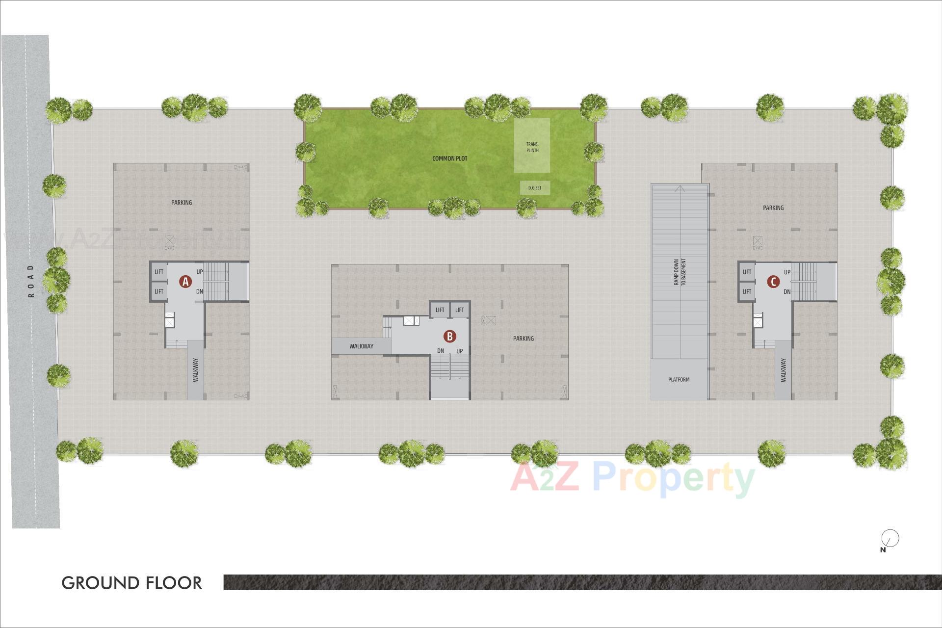 Layout of real estate project Sheladia Manor located at Ambli, Ahmedabad, Gujarat