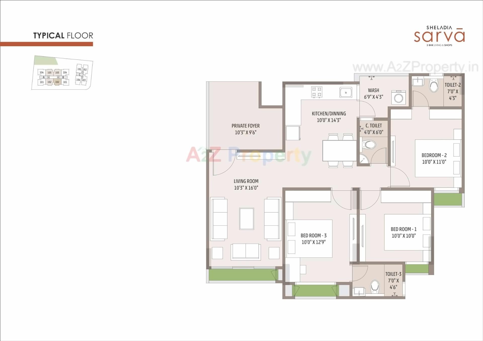 Layout of real estate project Sheladia Sarva located at Ahmedabad, Ahmedabad, Gujarat