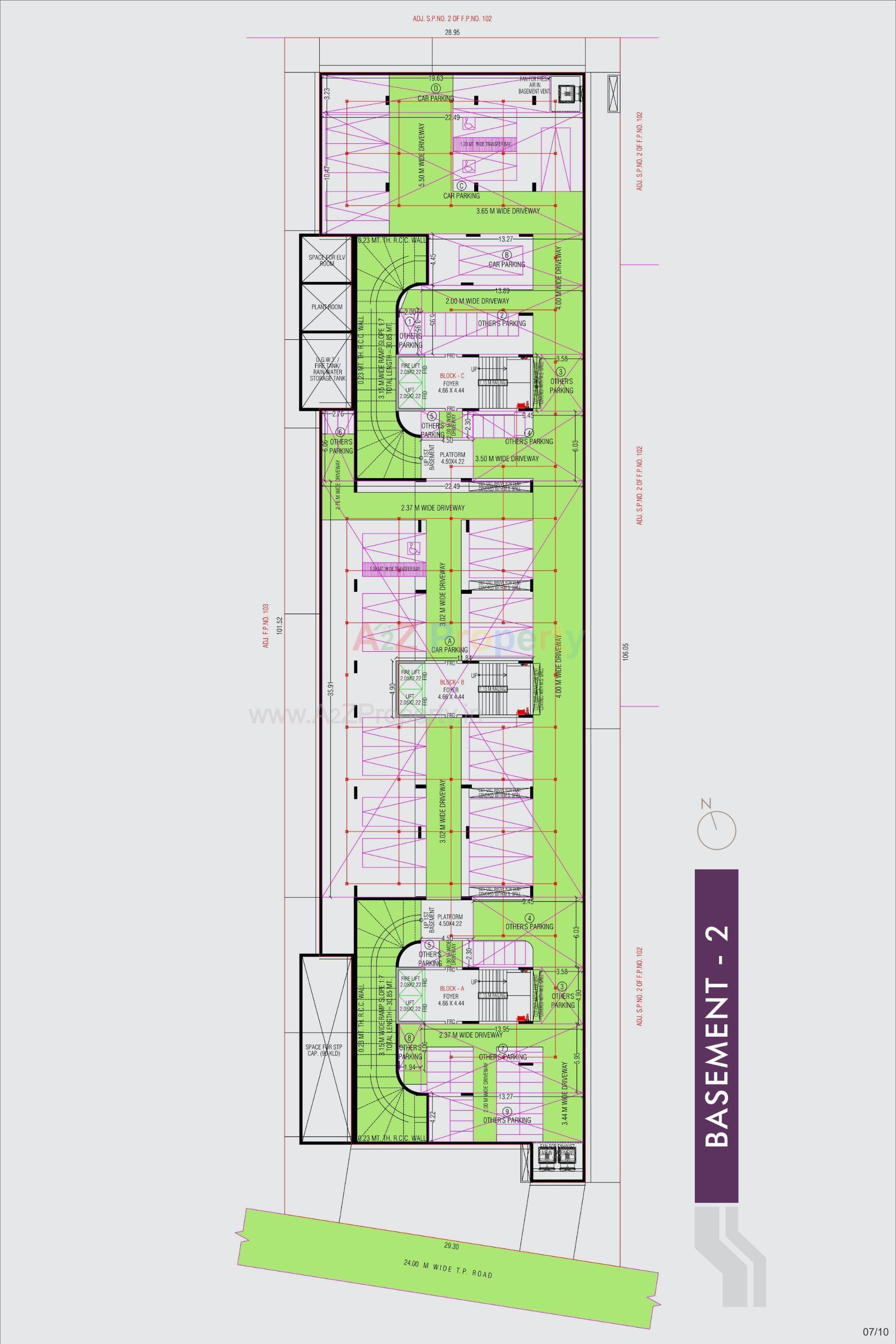 Layout of real estate project Sheladia Trinary located at Shela, Ahmedabad, Gujarat