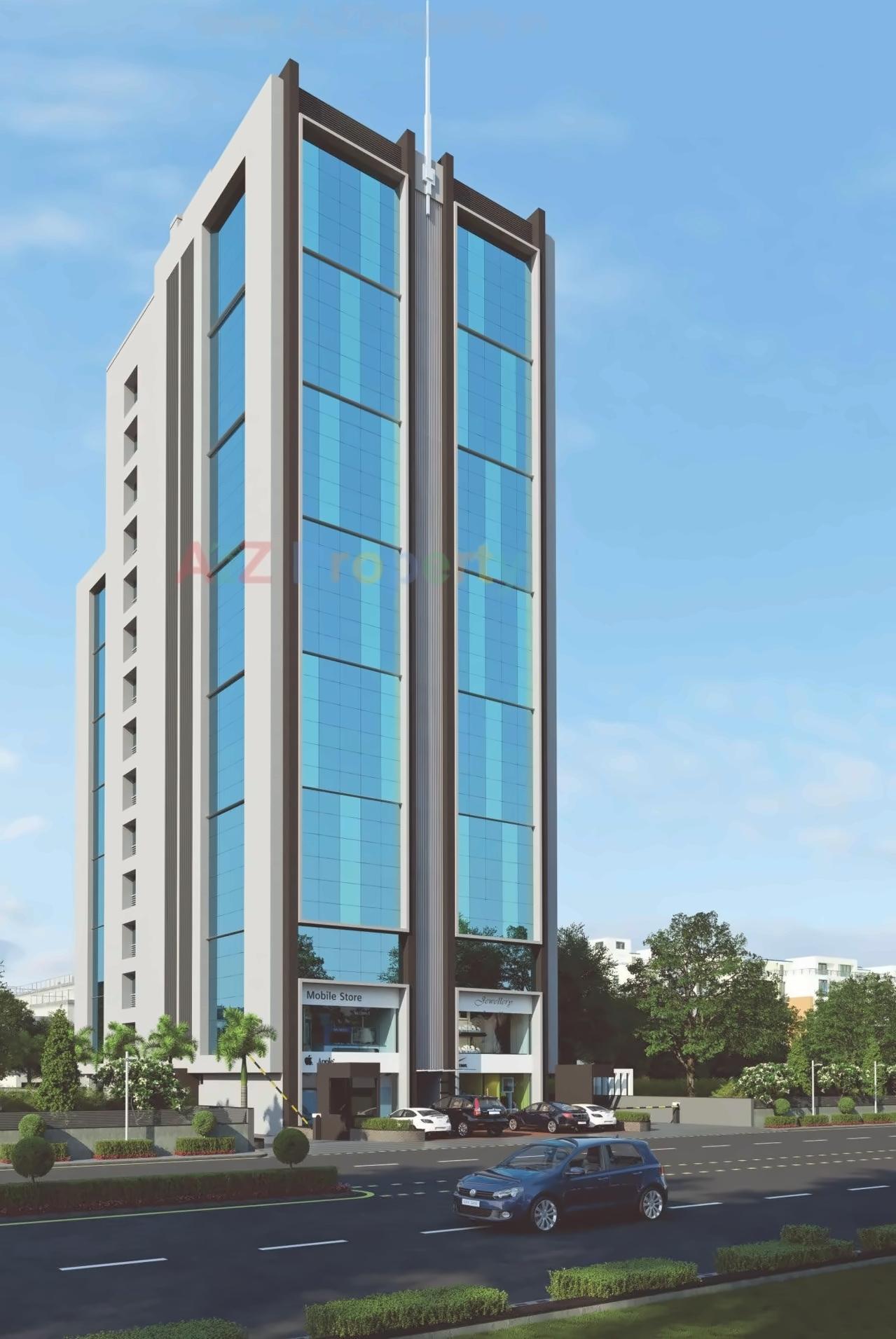 3D Elevation of real estate project Sheth Corporate Tower located at City, Ahmedabad, Gujarat