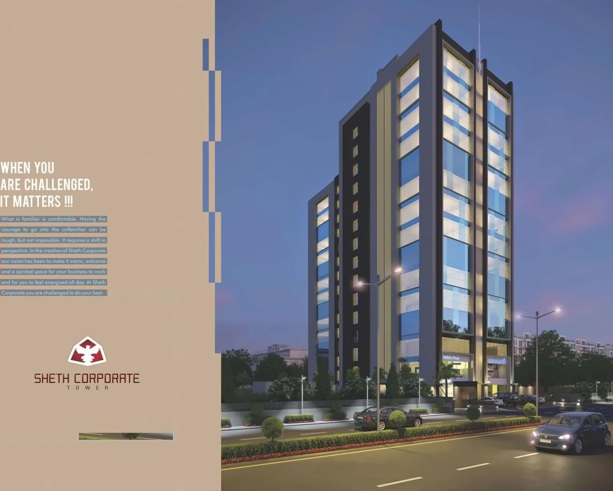 3D Elevation of real estate project Sheth Corporate Tower located at City, Ahmedabad, Gujarat