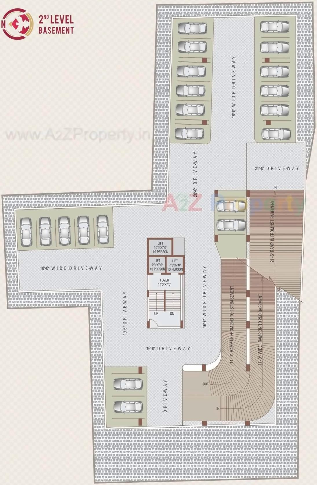 Layout of real estate project Sheth Corporate Tower located at City, Ahmedabad, Gujarat