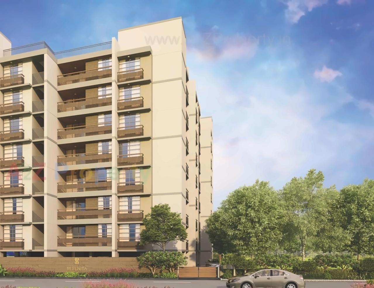 3D Elevation of real estate project Sheth Serenita located at Chadavad, Ahmedabad, Gujarat
