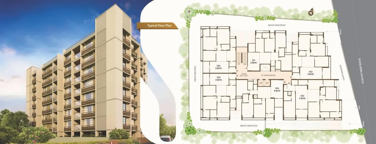 Layout of real estate project Sheth Serenita located at Chadavad, Ahmedabad, Gujarat