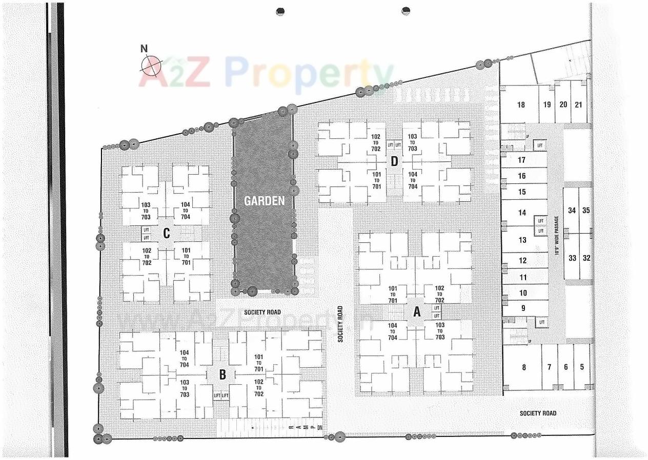 Layout of real estate project Shikhar Avenue   Block located at Chiloda, Ahmedabad, Gujarat