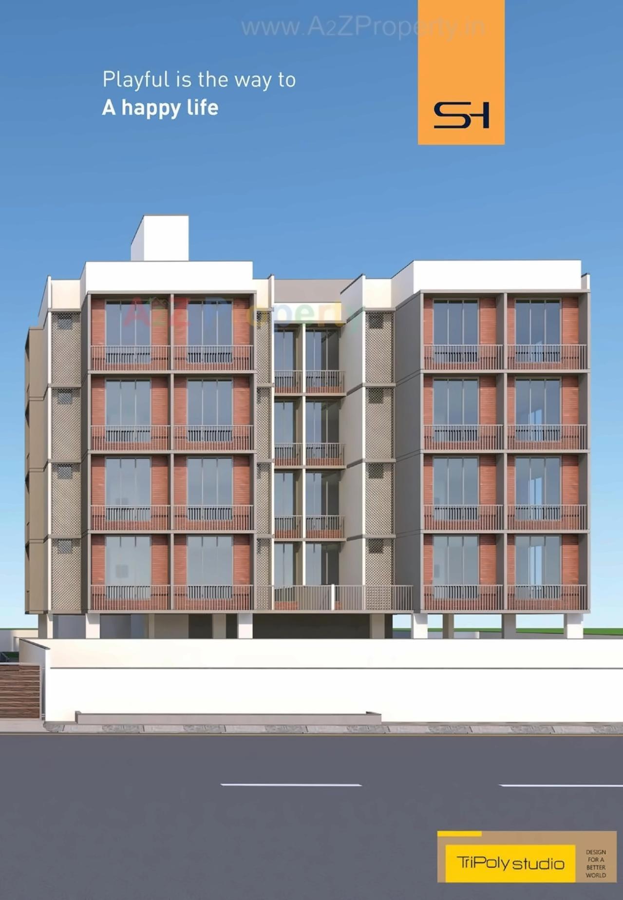 3D Elevation of real estate project Shilaj Homes located at Shilaj, Ahmedabad, Gujarat