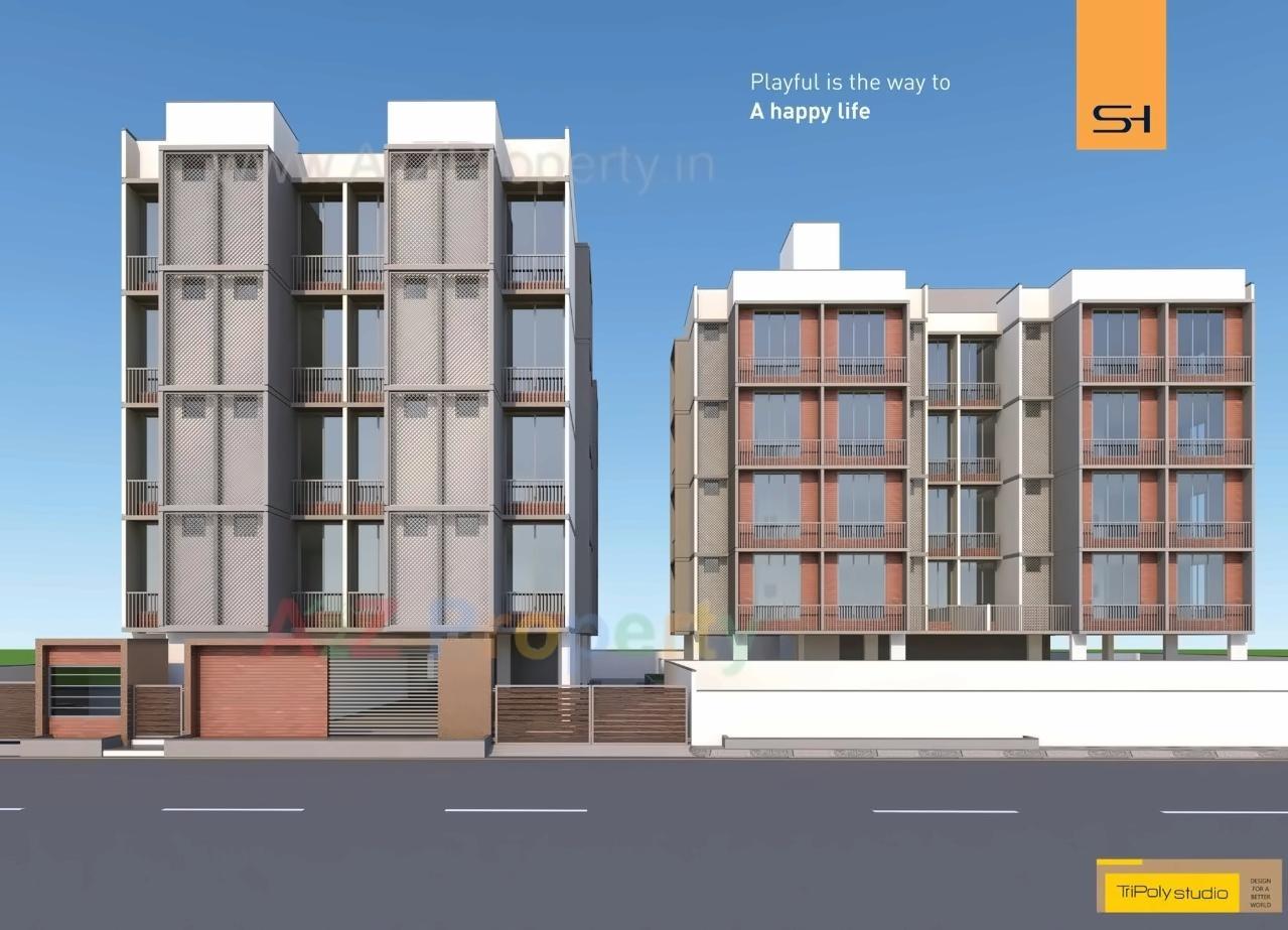 3D Elevation of real estate project Shilaj Homes located at Shilaj, Ahmedabad, Gujarat