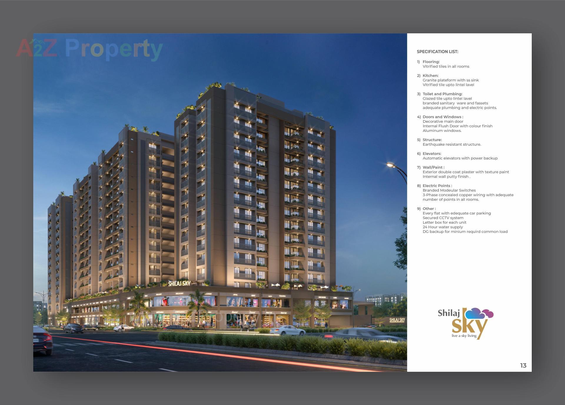 3D Elevation of real estate project Shilaj Sky located at Shilaj, Ahmedabad, Gujarat