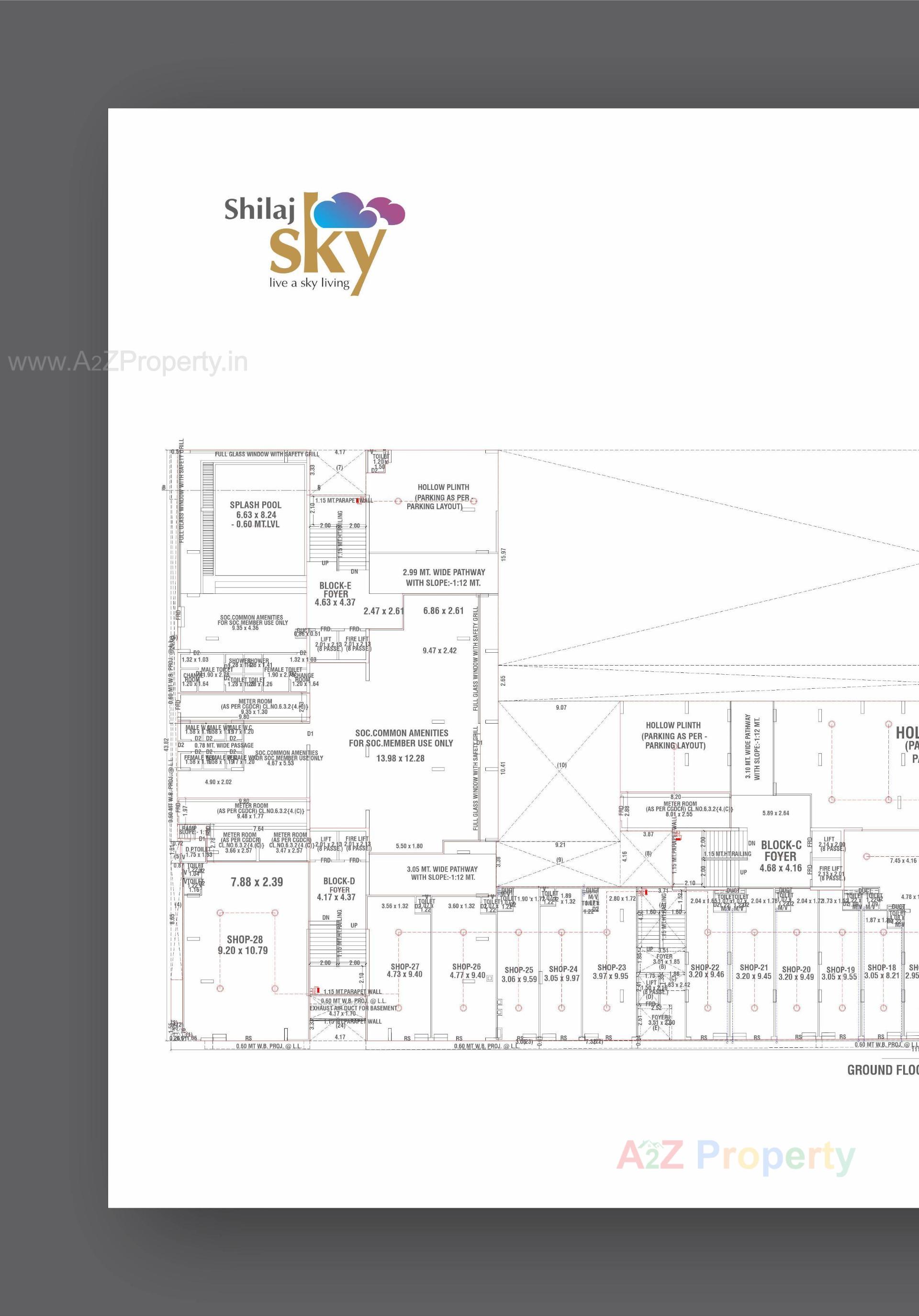 Layout of real estate project Shilaj Sky located at Shilaj, Ahmedabad, Gujarat