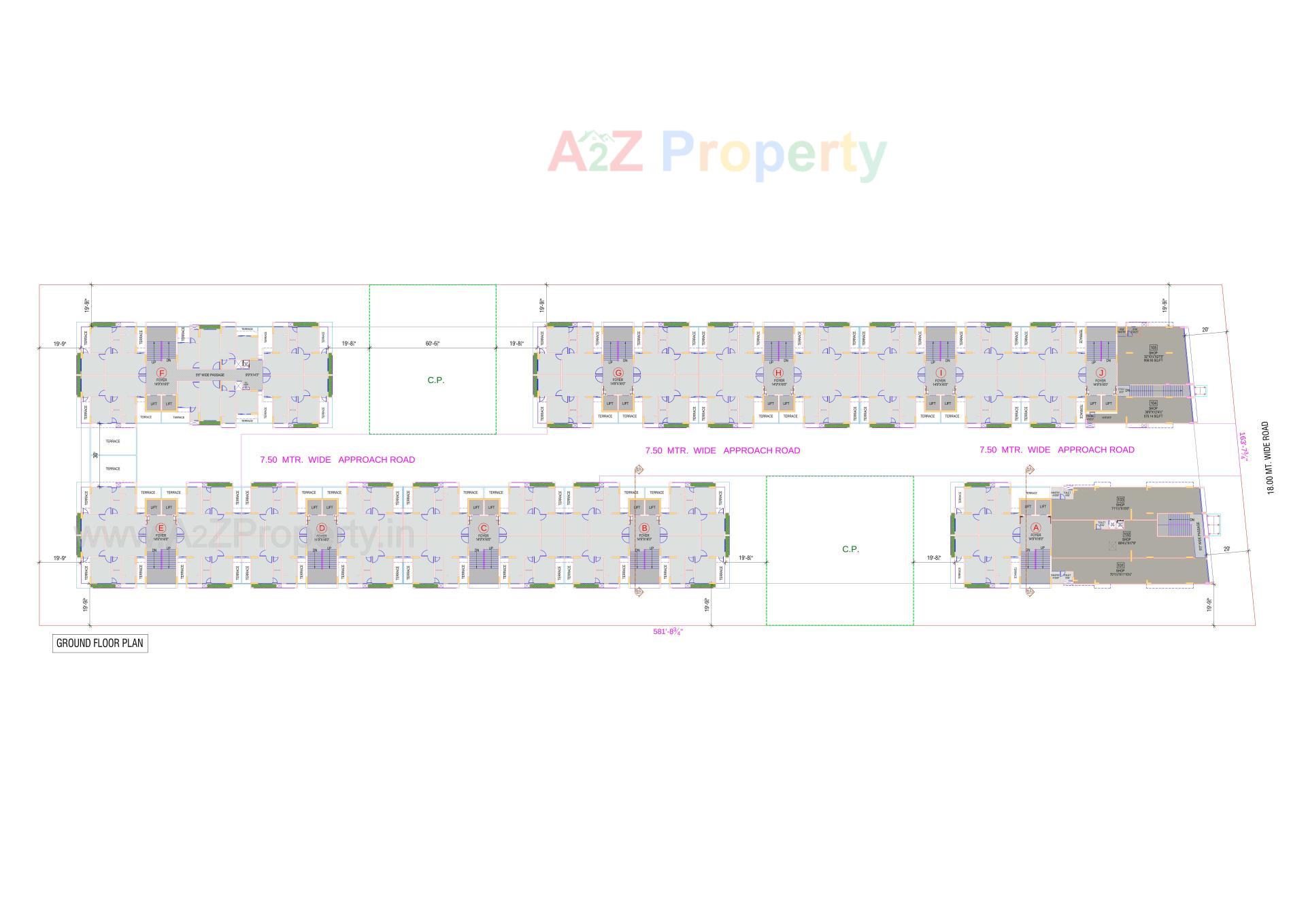 Layout of real estate project Shilp Ananta located at Shela, Ahmedabad, Gujarat