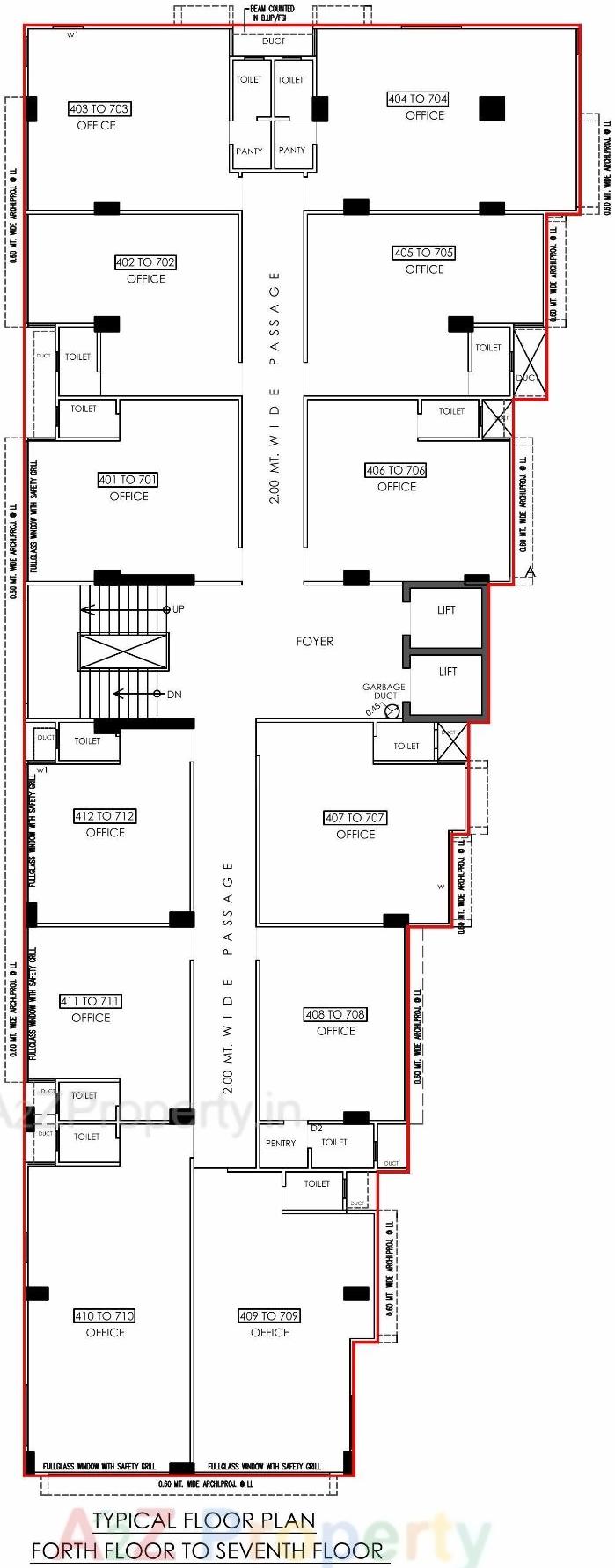 Layout of real estate project Shilp Aperia located at Bodakdev, Ahmedabad, Gujarat