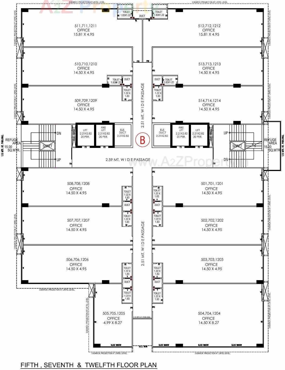 Layout of real estate project Shilp Corporate Park located at Bodakdev, Ahmedabad, Gujarat