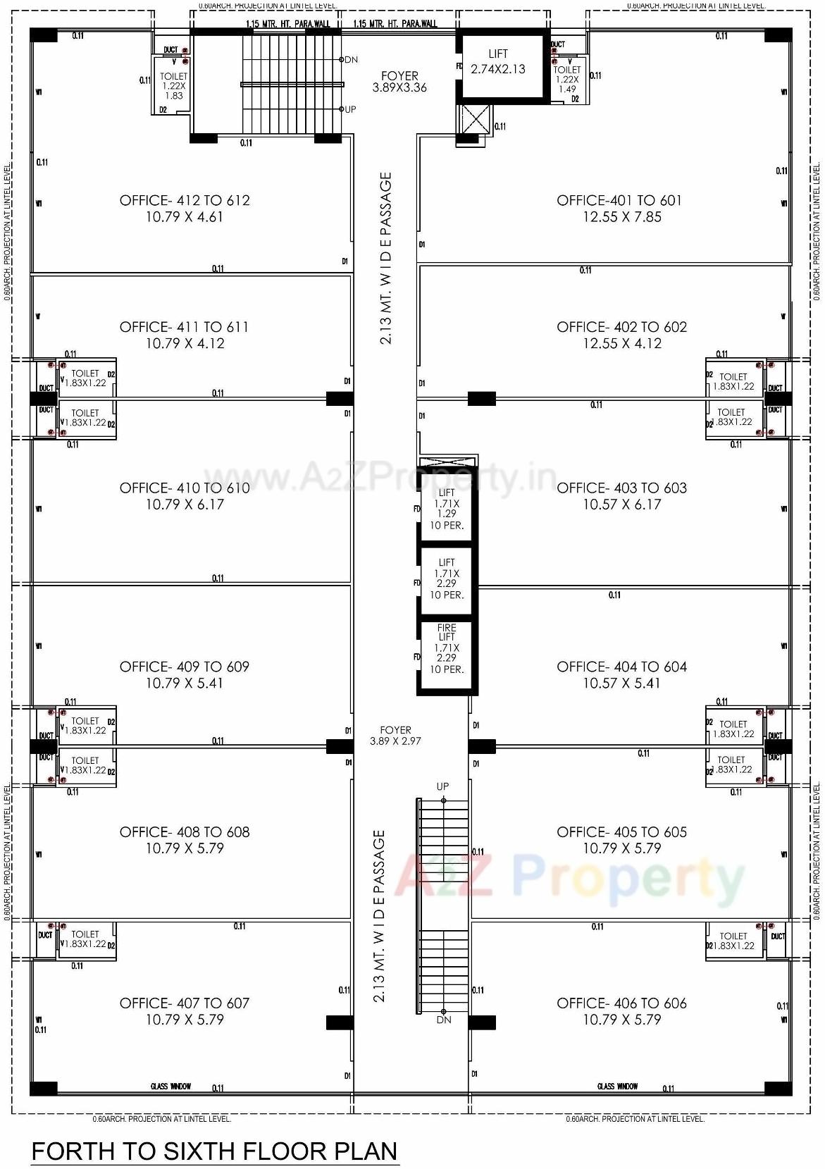 Layout of real estate project Shilp Corporate Park located at Bodakdev, Ahmedabad, Gujarat