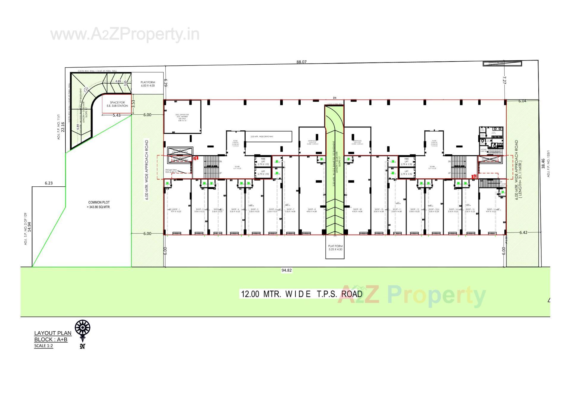 Layout of real estate project Shilp Paradise located at Bodakdev, Ahmedabad, Gujarat
