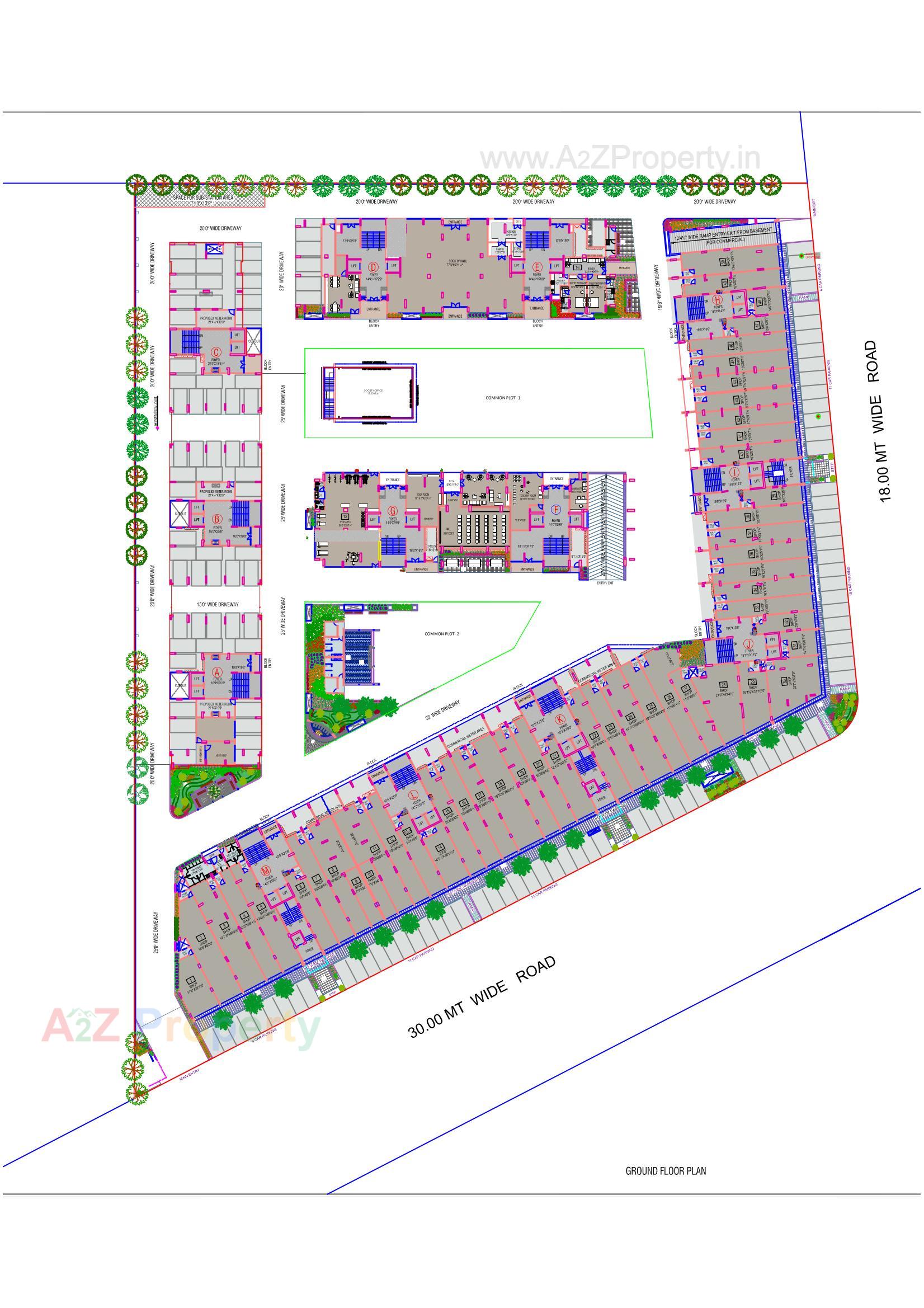 Layout of real estate project Shilp Revanta located at Shela, Ahmedabad, Gujarat