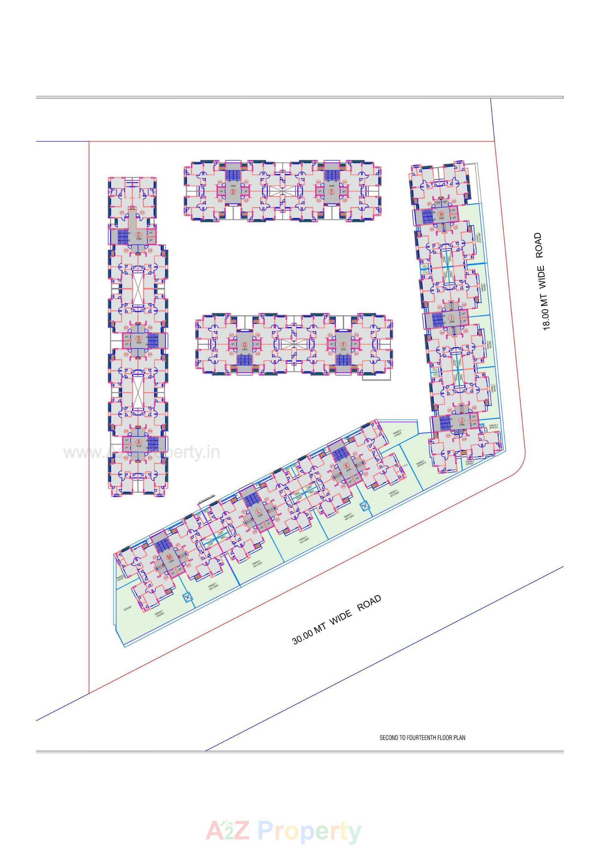 Layout of real estate project Shilp Revanta located at Shela, Ahmedabad, Gujarat