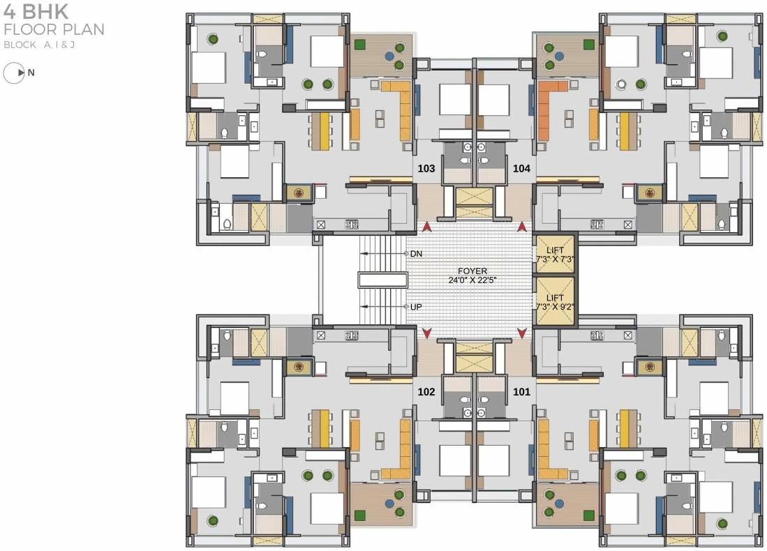 Layout of real estate project Shilp  Shaligram located at Vastrapur, Ahmedabad, Gujarat