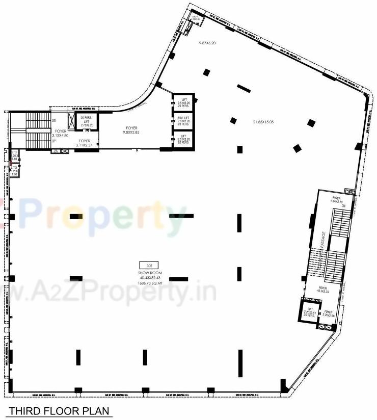 Layout of real estate project Shilp Zaveri located at Jodhpur, Ahmedabad, Gujarat
