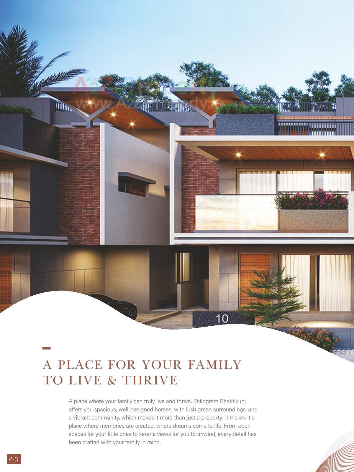 3D Elevation of real estate project Shilpgram Bhaktikunj located at Bilasiya, Ahmedabad, Gujarat