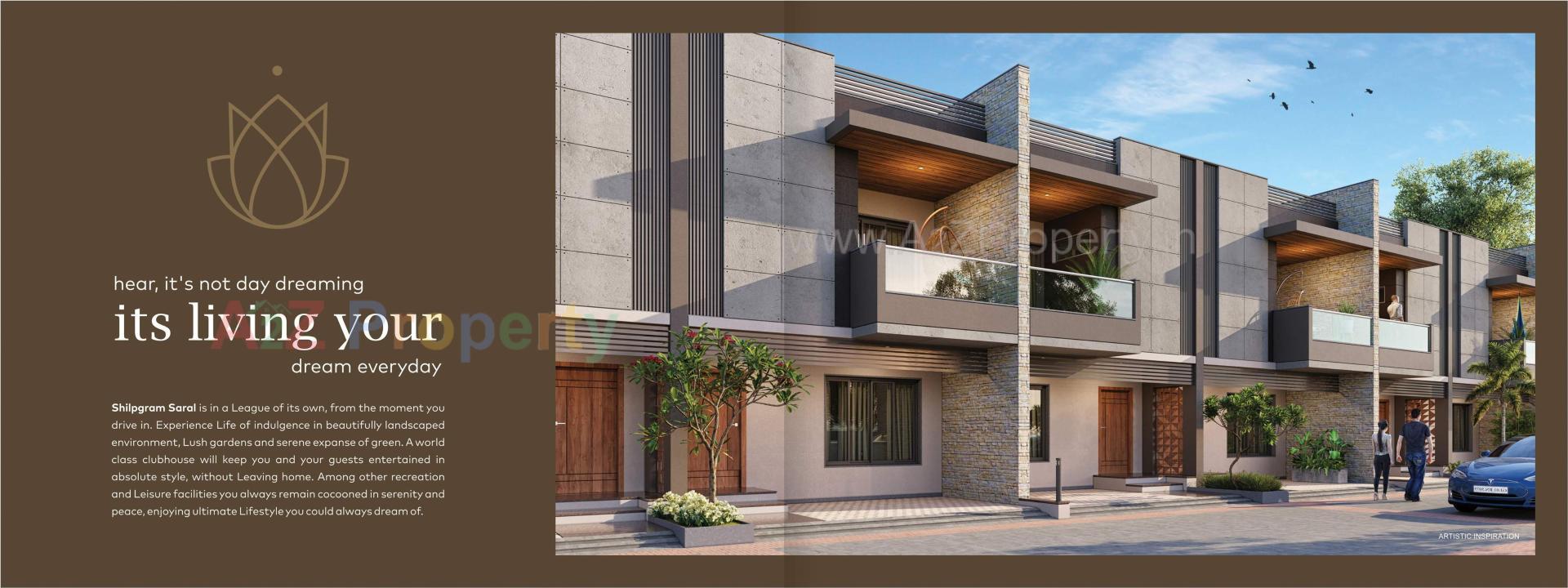 3D Elevation of real estate project Shilpgram Saral located at Hanspura, Ahmedabad, Gujarat