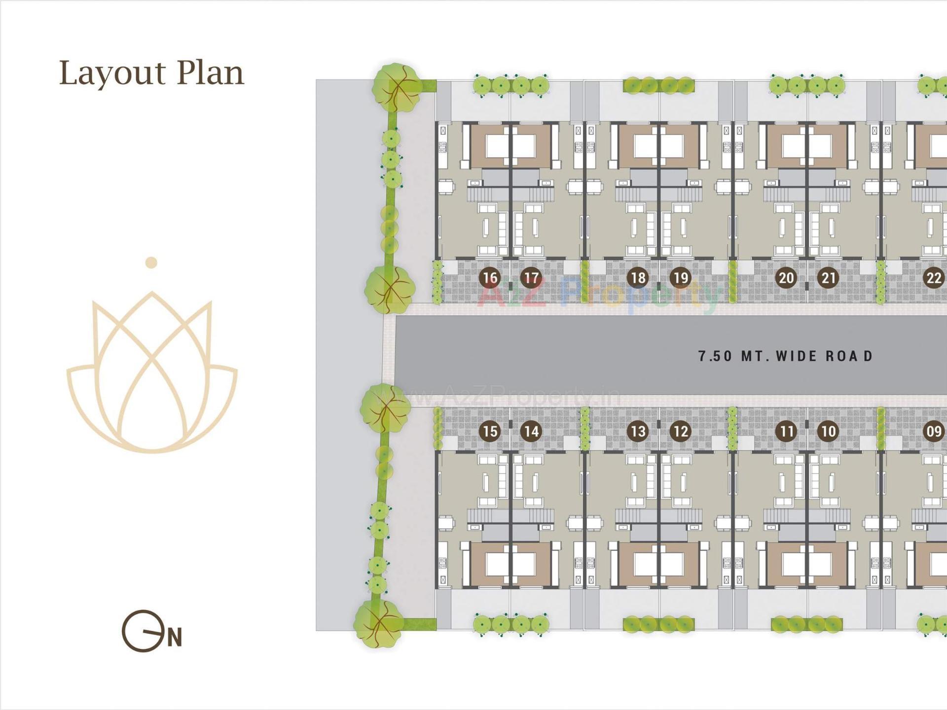 Layout of real estate project Shilpgram Saral located at Hanspura, Ahmedabad, Gujarat