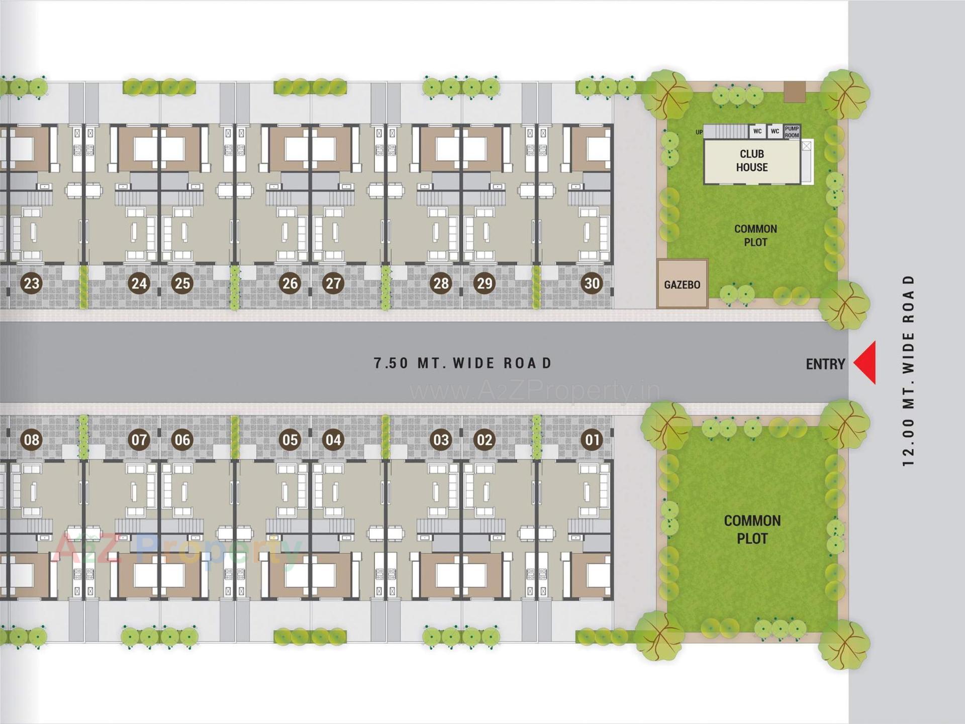 Layout of real estate project Shilpgram Saral located at Hanspura, Ahmedabad, Gujarat